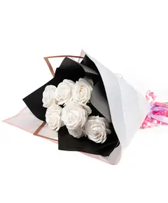 Мыльный букет 7 белых роз 5000 Мыльные цветы, букеты ручной работы