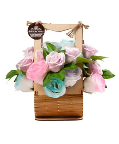Мыльный букет, сочетание простых роз и роз омбре 8000 Мыльные цветы, букеты ручной работы