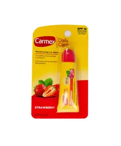 Carmex, Daily Care, увлажняющий бальзам для губ, клубника, SPF 15 1800 Beauty buyer shop, отдел косметики и парфюмерии