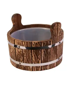 Таз-шайка брашированная  для бани и сауны большая, 10 литров 25000 Дом древесины, товары для бань и саун