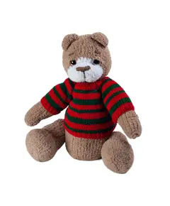Игрушка ручной работы "Медвежонок в полосатом свитере" 8500 Игрушкин мир, мягкие игрушки ручной работы