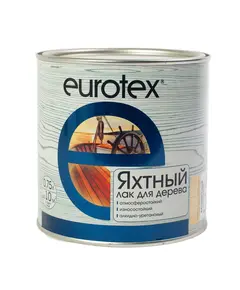 Лак яхтный EUROTEX глянцевый, 0,75л 3800 Русский лес, ​компания