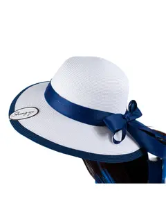 Шляпа белая с синим ремешком и окантовкой 9000 Britel_ka, отдел купальников