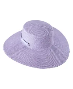 Шляпа пляжная сиреневого цвета с лентами 9000 Britel_ka, отдел купальников