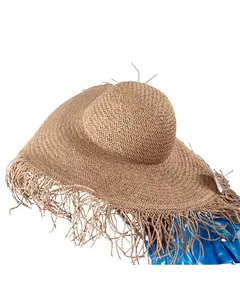 Шляпа пляжная соломенная с широкими полями 11000 Britel_ka, отдел купальников