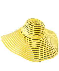 Шляпа пляжная с широкими полями желтого цвета 9000 Britel_ka, отдел купальников