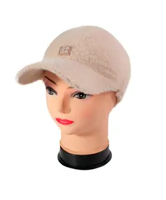 Бейсболка женская бежевого цвета Альпак размер L SAGA 9500 Hat & Cap,бутик головных уборов