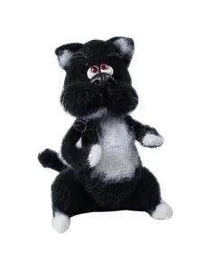 Игрушка ручной работы Черный кот "Пухляш" 8000 Lora_toys, мягкие игрушки ручной работы