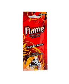Крем для загара в солярии "Flame" с нектаром манго, 4-х бронзаторами Tingle эффектом 300 Импульс, ​магазин расходных материалов