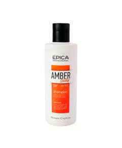 Шампунь для восстановления и питания волос EPICA Amber Shine ORGANIC с облепиховым маслом, глюконамидом и фосфолипидным комплексом 2500 Импульс, ​магазин расходных материалов