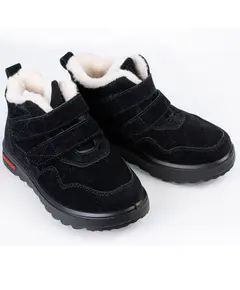 Детские кроссовки на липучках нубук черного цвета 10900 Bopetime, отдел детской одежды