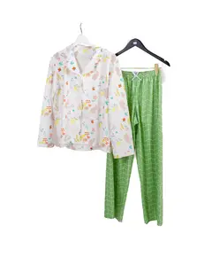 Комплект домашней одежды хлопковый, рубашка с принтом и брюки 19000 Qookaa, швейный цех