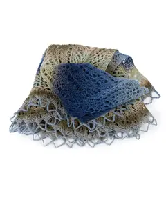 Накидка шаль "Клементин" из натуральной шерсти и ручное окрашивание 12000 Ola-la, вязаные изделия ручной работы