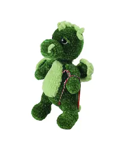 Игрушка ручной работы "Дракон" зелено-салатового цвета 24 см 5000 Игрушкин мир, мягкие игрушки ручной работы