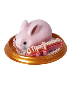 Мыло ручной работы розовый кролик "С праздником!" 800 Мыльные сокровища, мыло ручной работы