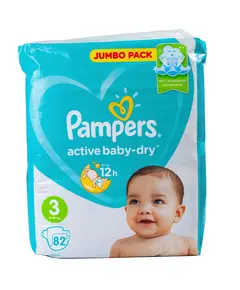PAMPERS Подгузники Activ Baby Dry Midi 3 82 шт 9515 Kinder (магазин детских товаров)