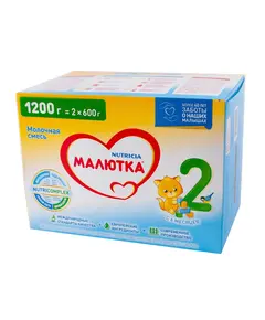 Детская сухая молочная смесь Малютка 2 1200 гр 6855 Kinder (магазин детских товаров)