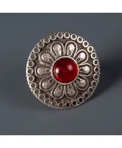 Кольцо "Tomiris collection" круглое с красным камнем 4000 Tomiris collection, отдел украшений в этническом стиле