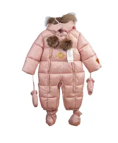 Комбинезон детский утепленный D&G розового цвета 29000 AliShka kids, ​магазин детской одежды