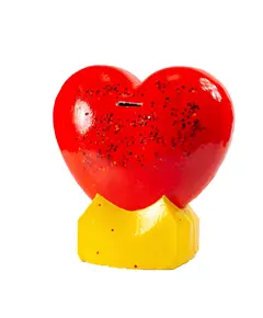 Копилка гипсовая "Сердце" с блестками 2000 Игрушкин мир, мягкие игрушки ручной работы