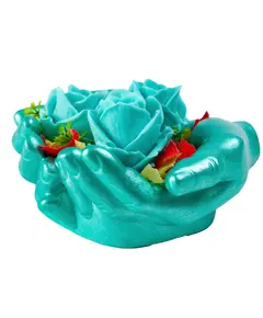 Набор Кашпо "Руки Давида" + ароматизированного мыла бирюзового цвета 3000 Сувениров Company, интернет-магазин сувениров и подарков