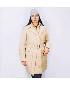 Пальто женское стеганое бежевого цвета Evacana 53000 LeMaR store, бутик женской верхней одежды