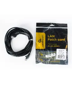 Патч-корд Cablexpert PP-12-5M/BK, черный Cable Patch cord UTP 5e-Cat 5м 700 Pixel, компьютерный центр