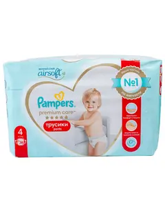 Трусики Pampers Premium care Pants Maxi 4 38 8126 Детский, магазин детской одежды и игрушек