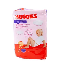 Трусики- подгузники Huggies для девочек 6 14 3843 Детский, магазин детской одежды и игрушек