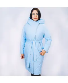 Удлиненная женская куртка голубого цвета 75000 LeMaR store, бутик женской верхней одежды