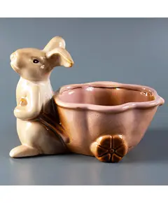 Декоративная подставка "Кролик с тележкой" 8650 For home Kokshetau, магазин посуды