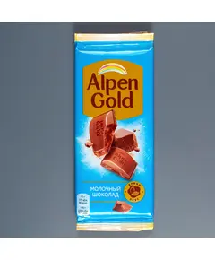 Молочный шоколад 85 г Alpen Gold 350 Союз, сеть супермаркетов