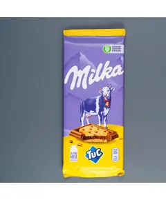Шоколад Milka 87гр с соленым крекером ТУК  500 Союз, сеть супермаркетов