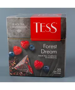 Чай "Tess" Forest Dream, черный чай в пирамидах 518 Союз, сеть супермаркетов