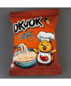 OkWok лапша быстрого приготовления со вкусом говядины по-домашнему 90гр/40шт/Р2006 315 Союз, сеть супермаркетов