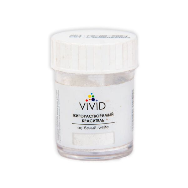 Краситель сухой жирорастворимый 7гр "VIVID" (белый) 750 Asdecor, магазин товаров для кондитеров