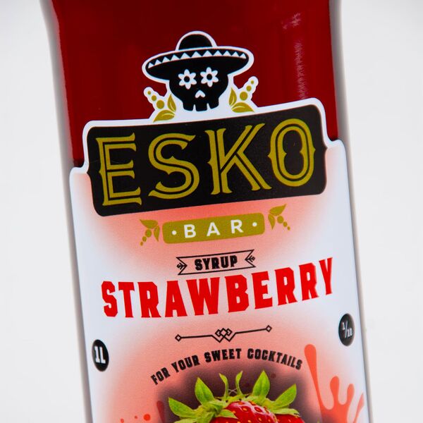 Сироп "Esko bar" 1л клубника 1900 Asdecor, магазин товаров для кондитеров