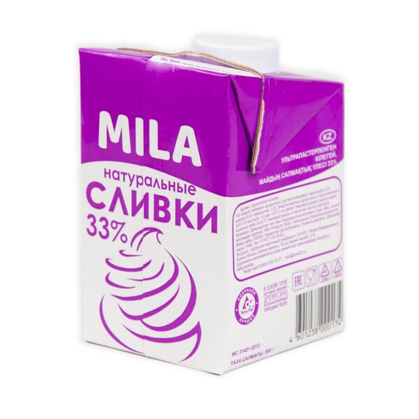 Сливки "Mila 33%" 500гр (Брянск) 1550 Asdecor, магазин товаров для кондитеров
