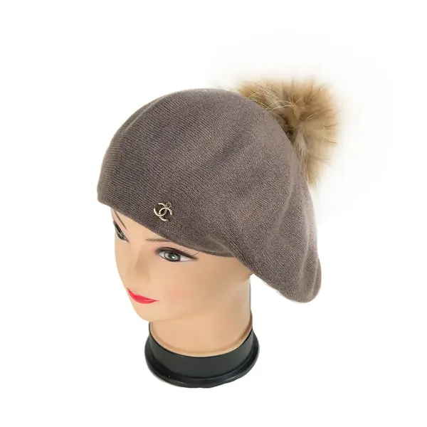 Берет Трикотажный с балабоном, Россия 7500 Hat & Cap,бутик головных уборов