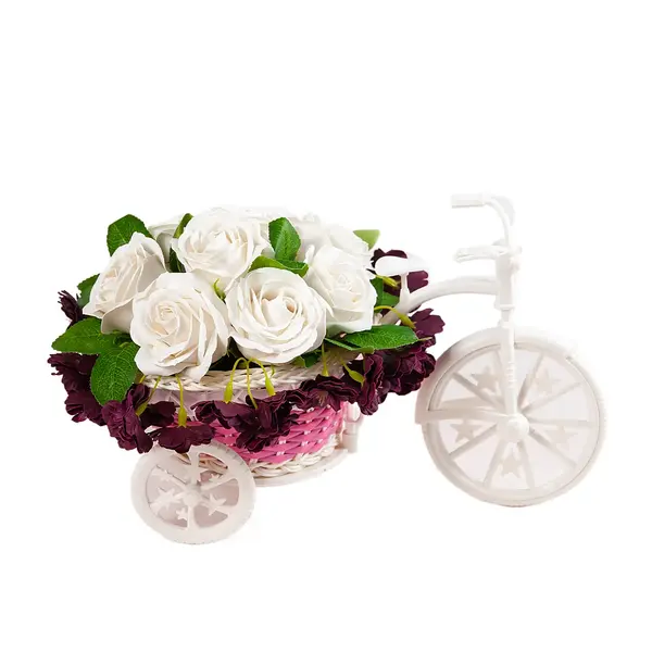 Мыльный букет в велосипеде 8000 Мыльные цветы, букеты ручной работы