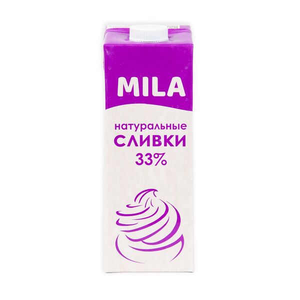 Сливки "Mila" 33 % 1 кг 2850 Asdecor, магазин товаров для кондитеров