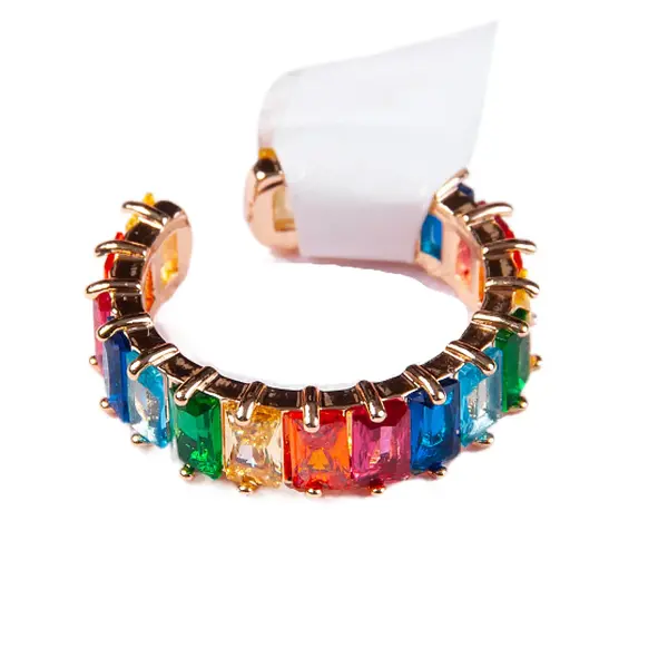 Кольцо JL  с разноцветными камнями, регулируемый размер 4000 Jl showroom, jewerly, бутик одежды и украшений