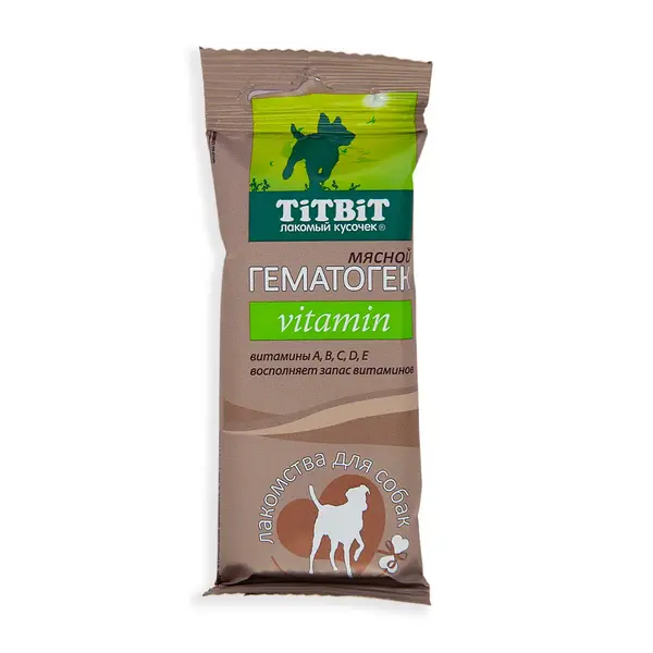 Лакомство для собак гематоген мясной vitamin TiTBiT 350 Кото Пёс, магазин товаров для животных