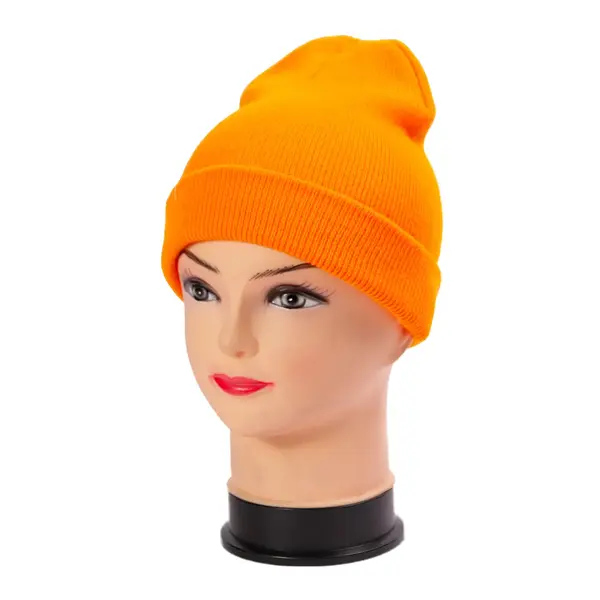 Шапка двойная кислотно-оранжевая 3100 Hat & Cap,бутик головных уборов