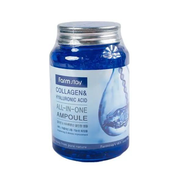Ампульная сыворотка с гиалуроновой кислотой и коллагеном FarmStay Collagen Hyaluronic Acid All-In-One Ampoule 3800 Beauty buyer shop, отдел косметики и парфюмерии