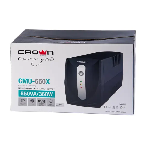 Источник бесперебойного питания CROWN Line Interactive CMU-650X 23700 Alpha Power, ​центр продажи и ремонта ноутбуков и компьютеров