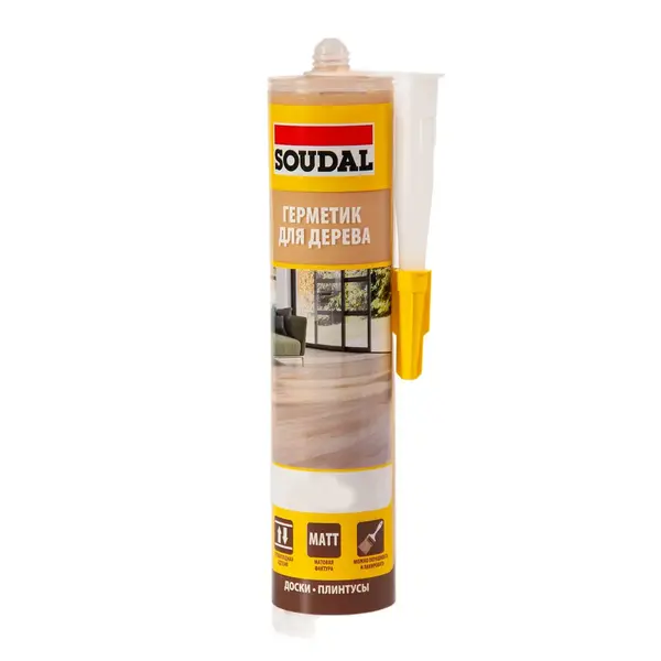 Паркетный акриловый герметик под вишню 280 мл Soudal 1650 СтройЦентр.Kz, ​магазин