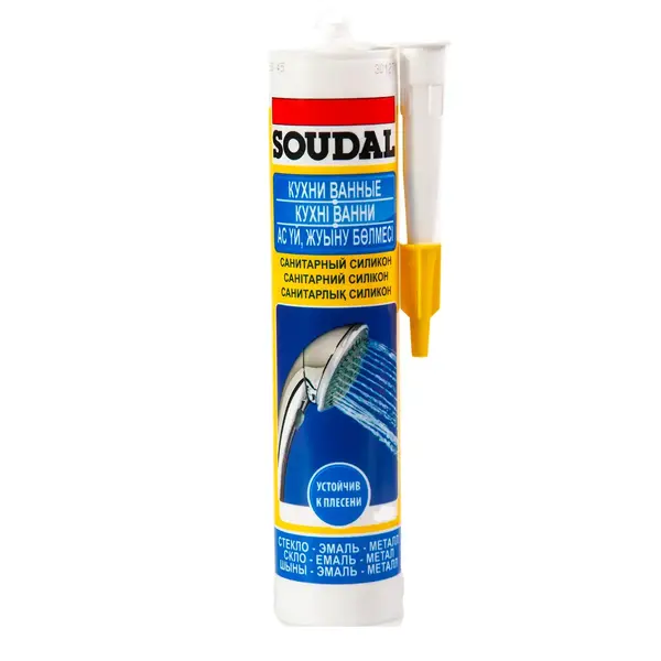 Универсальный силикон бесцветный Soudal 280 мл 2000 СтройЦентр.Kz, ​магазин