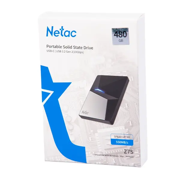 Внешний SSD диск Netac Z7S 480Gb 21000 Alpha Power, ​центр продажи и ремонта ноутбуков и компьютеров
