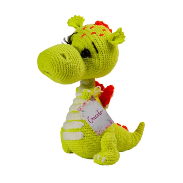 Игрушка ручной работы "Динозаврик" 4500 Игрушкин мир, мягкие игрушки ручной работы